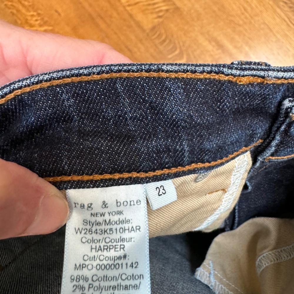 rag & bone Dre low rise slim Boyfriend- size 23 - Picture 10 of 10